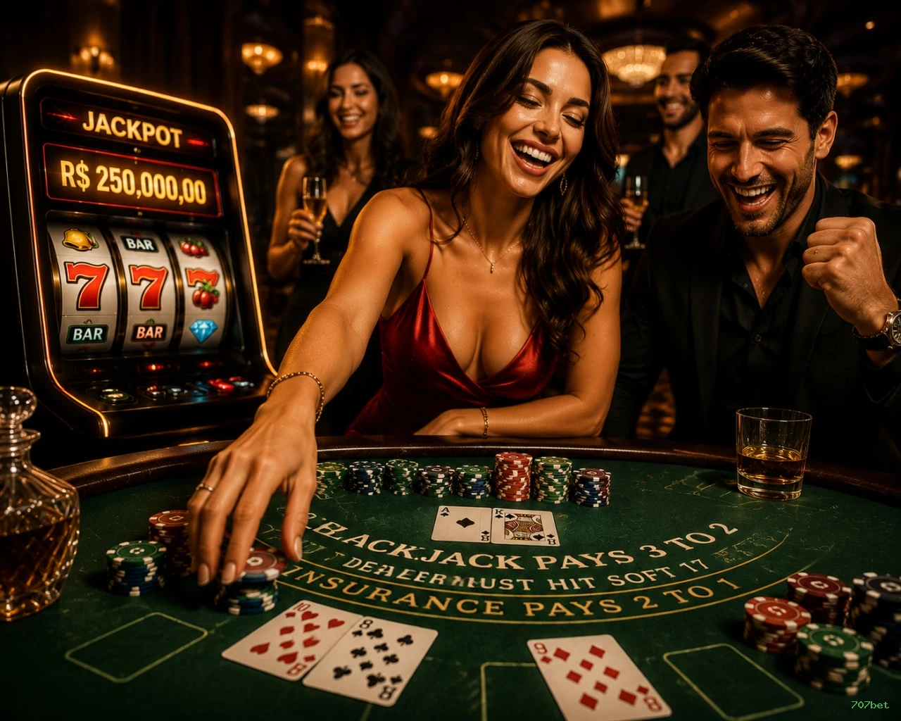 Imagem promocional do aplicativo mobile da 707bet