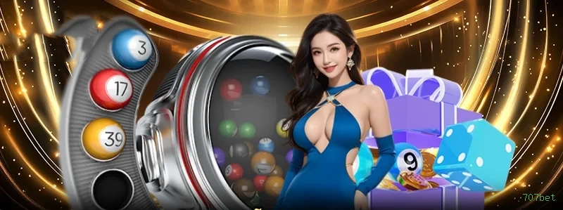 Imagem promocional do cassino online da 707bet mostrando jogos ao vivo