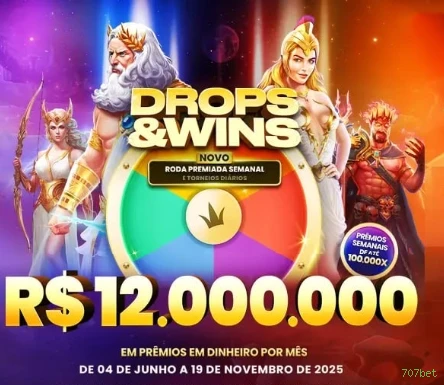 Imagem promocional dos ganhos da 707bet